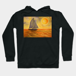 Oil Painting  - Sailboat 2005 Hoodie